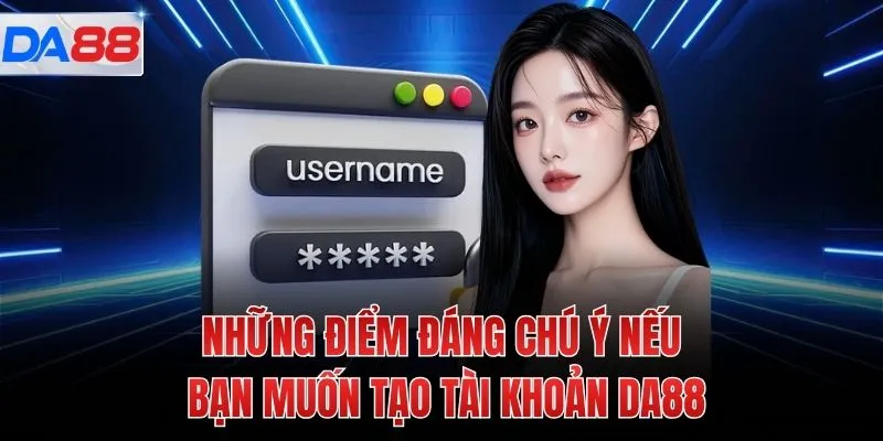Những điểm đáng chú ý nếu bạn muốn tạo tài khoản DA88